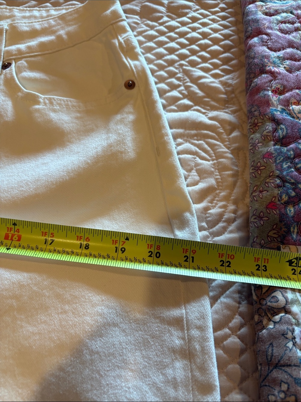 H&M HIGH RISE SLIM STRAIGHT ANKLE JEANS OFF WHITE size 10 NWOT - Picture 13 of 14